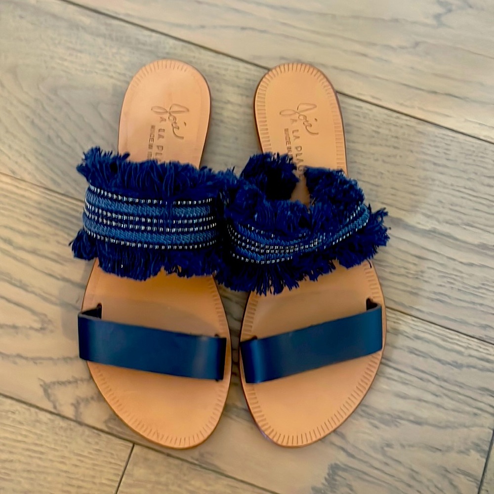 Joie Blue Sandals with Woven Strap size 37